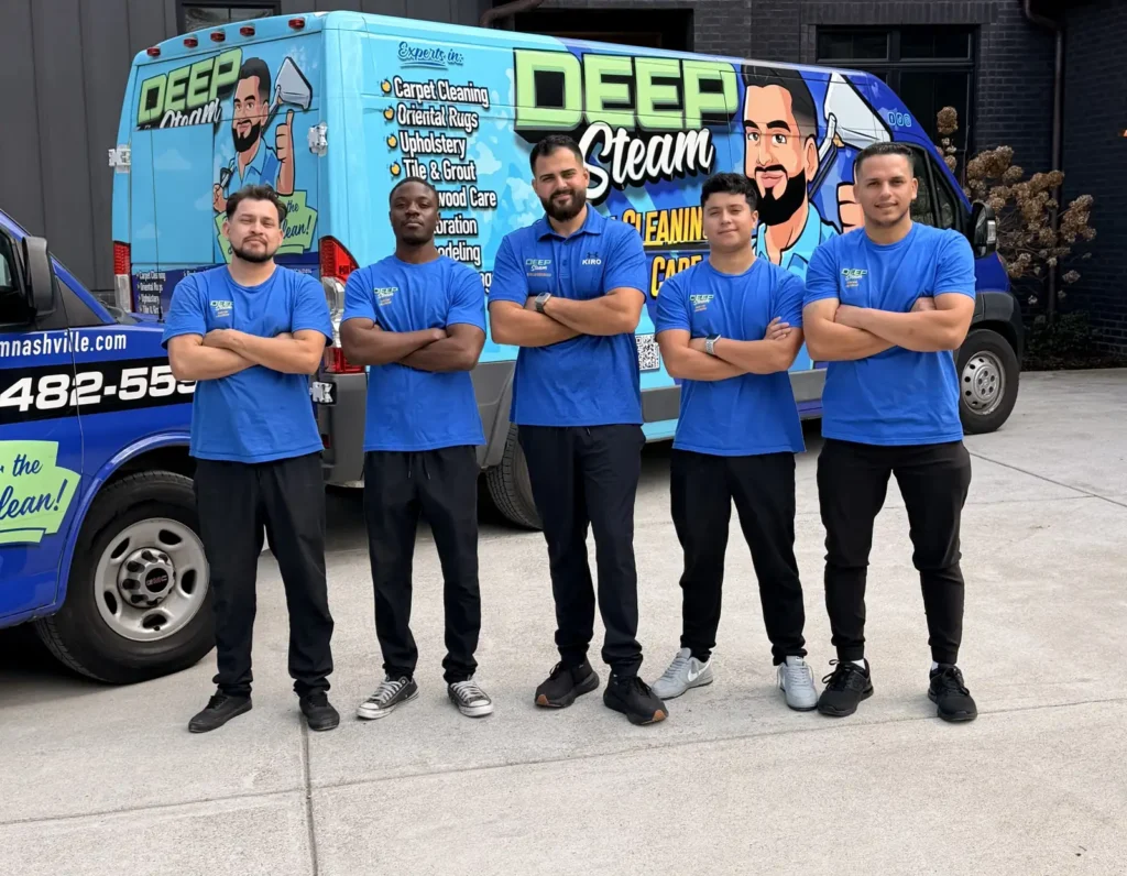 Deep Steam crew in front of the Deep Steam van in Nashville